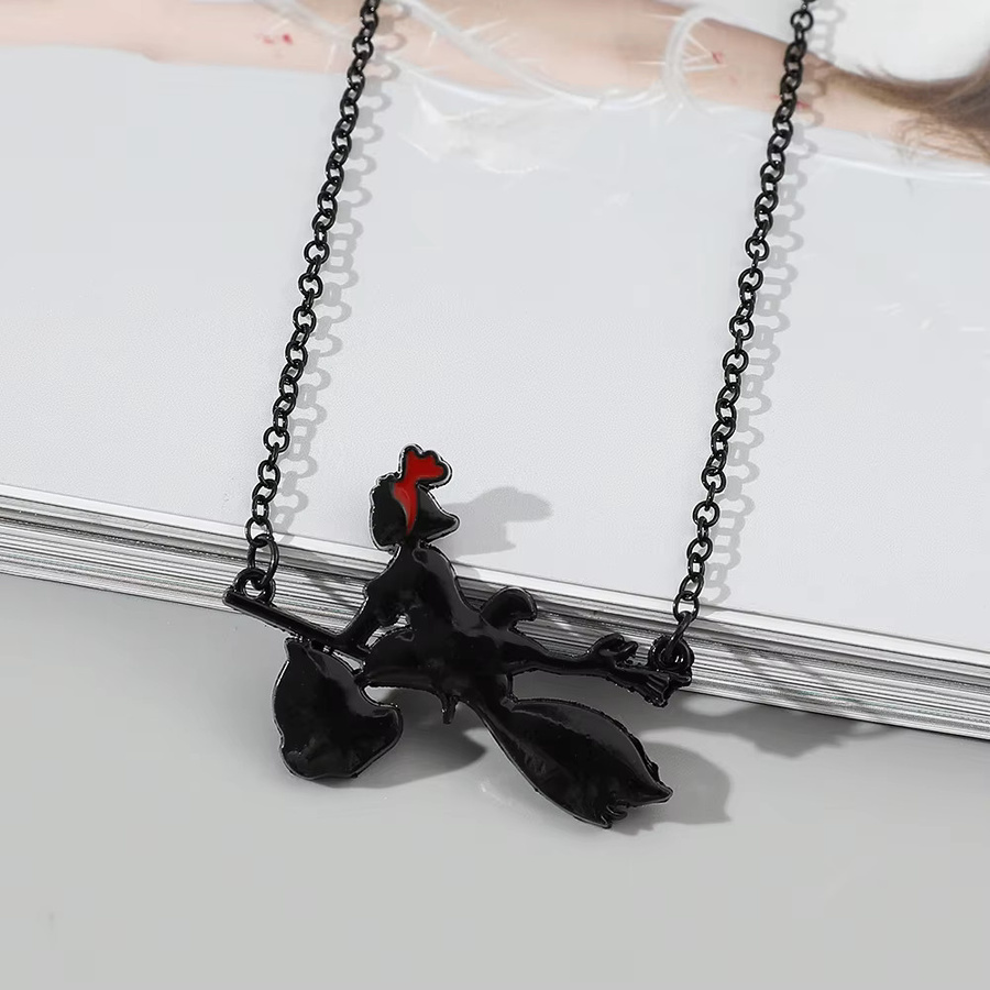 TAKARA TOMY Halskette, Schwarzer Besen Hexe Anhänger, Schwarz, Unisex - Bild 2