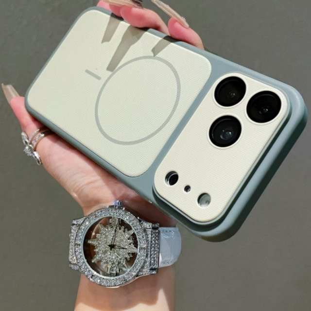 RPKKS Armor Bumper MagSafe Schutzhülle für iPhone 16 15 Plus 17 14 13 12 Pro Max mit Linsenschutz in Blau und Multicolour - Bild 1