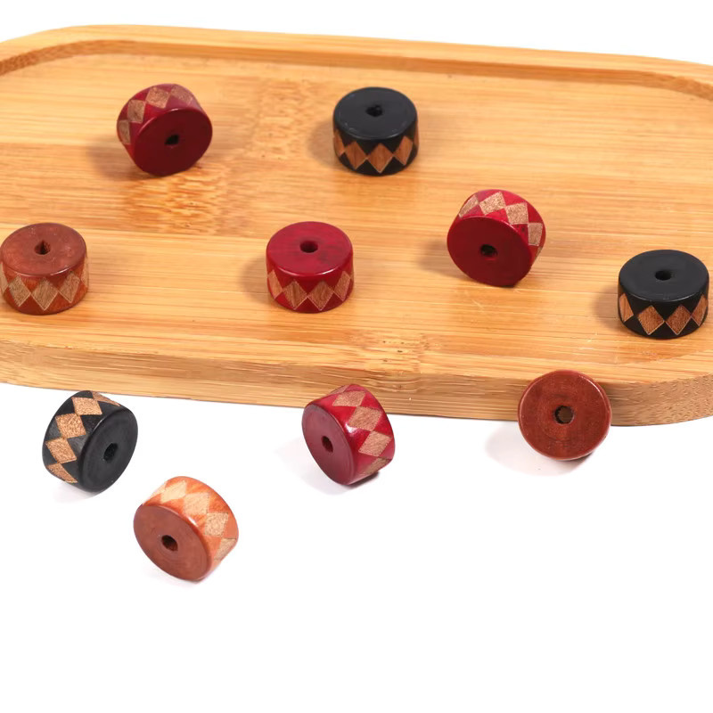 Laudsong Holzperlen, bunt, 8 x 15 mm, Unisex - Bild 3