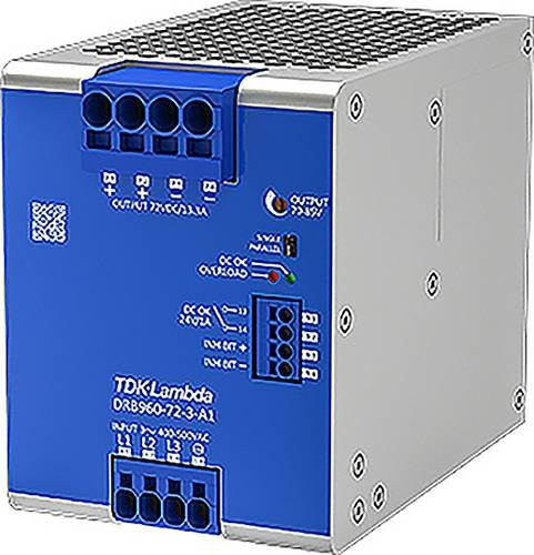 TDK-Lambda Hutschienen-Netzteil DRB960-72-3-A1, 960W, 85 V/DC, 13.3A, 1 Ausgang, Blau - Bild 1
