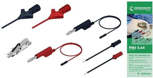 Hirschmann Test & Measurement PMS 0,64 Messleitungs-Set mit Lamellenstecker und 4 mm Buchse, Schwarz und Rot, Länge: 1,00 m - Bild 1
