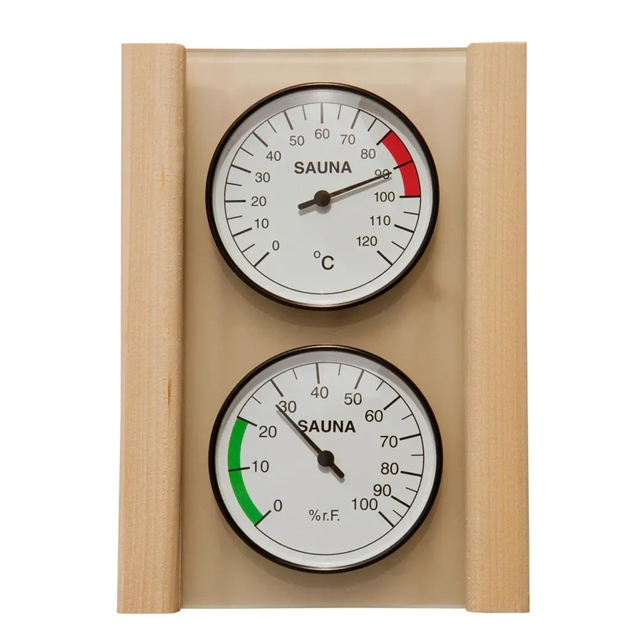 WEKA Klimamessstation mit Hygrometer und Thermometer für Saunen in Weiß - Bild 2