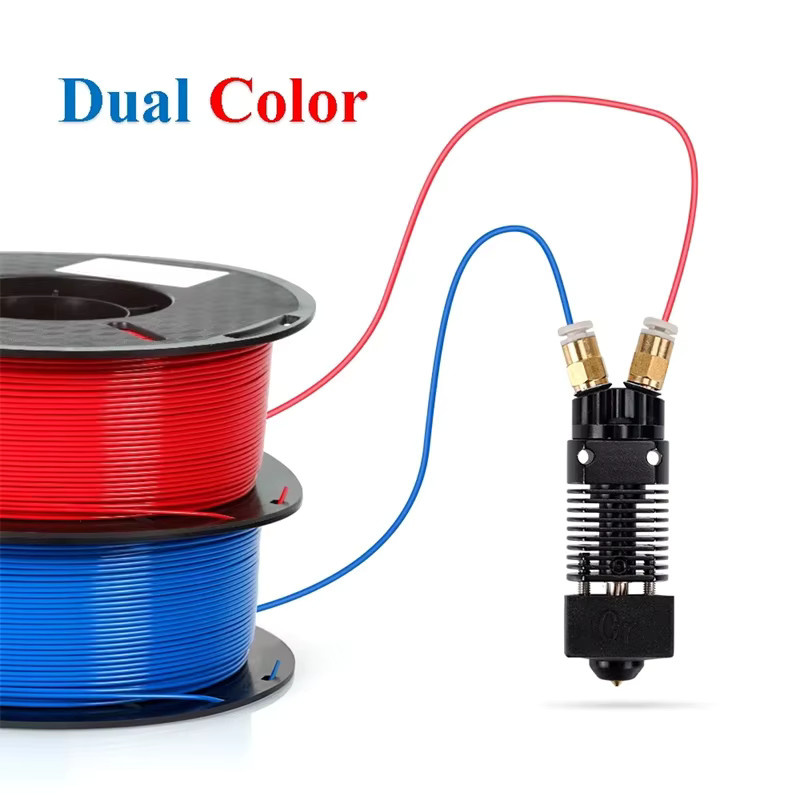 2 in 1 Dual Color J-Head Metal Hotend mit PTFE-Schlauch Druckkopf-Kit für CR10 und Ender 3 Serie 3D-Drucker - Bild 3