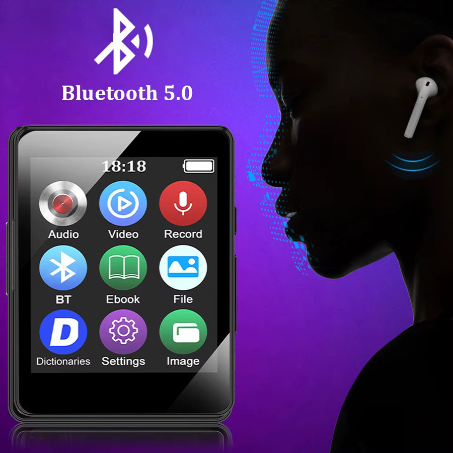 AideeMaster Tragbarer MP3-Player mit HiFi-Audio, FM-Radio und Video-Wiedergabe in Schwarz - Bild 5