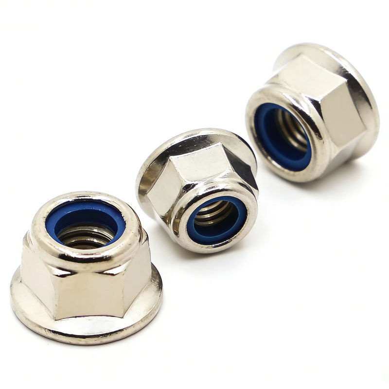 SZYANGYI Selbstsichernde Flanschmuttern aus Nickel-Stahl mit Nylon-Einsatz in Silber für M3 M4 M5 M6 M8 - Bild 5