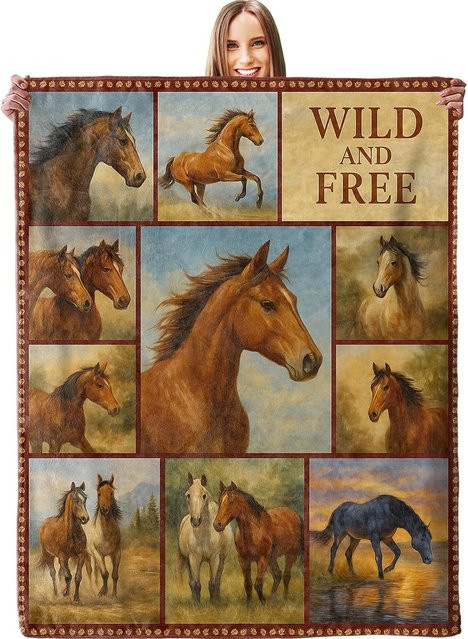 Bohemian Pferd Wandteppich Wandbehang von JMG Household Supplies in Mehrfarbig, B: 150 cm, H: 200 cm - Bild 1