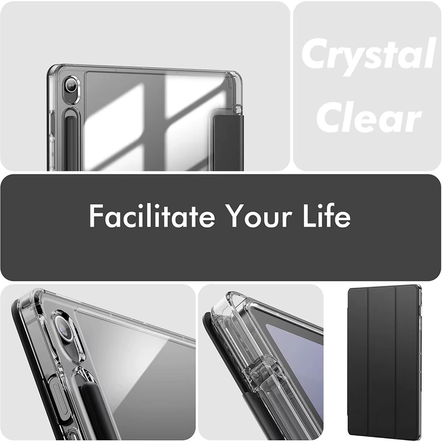 Transparente Schutzhülle für Samsung Galaxy Tab A9+ / A9 Plus 11 Zoll 2023 (SM-X210, SM-X215, SM-X216) mit Stifthalter und Auto-Sleep-Wake-Funktion - Bild 4
