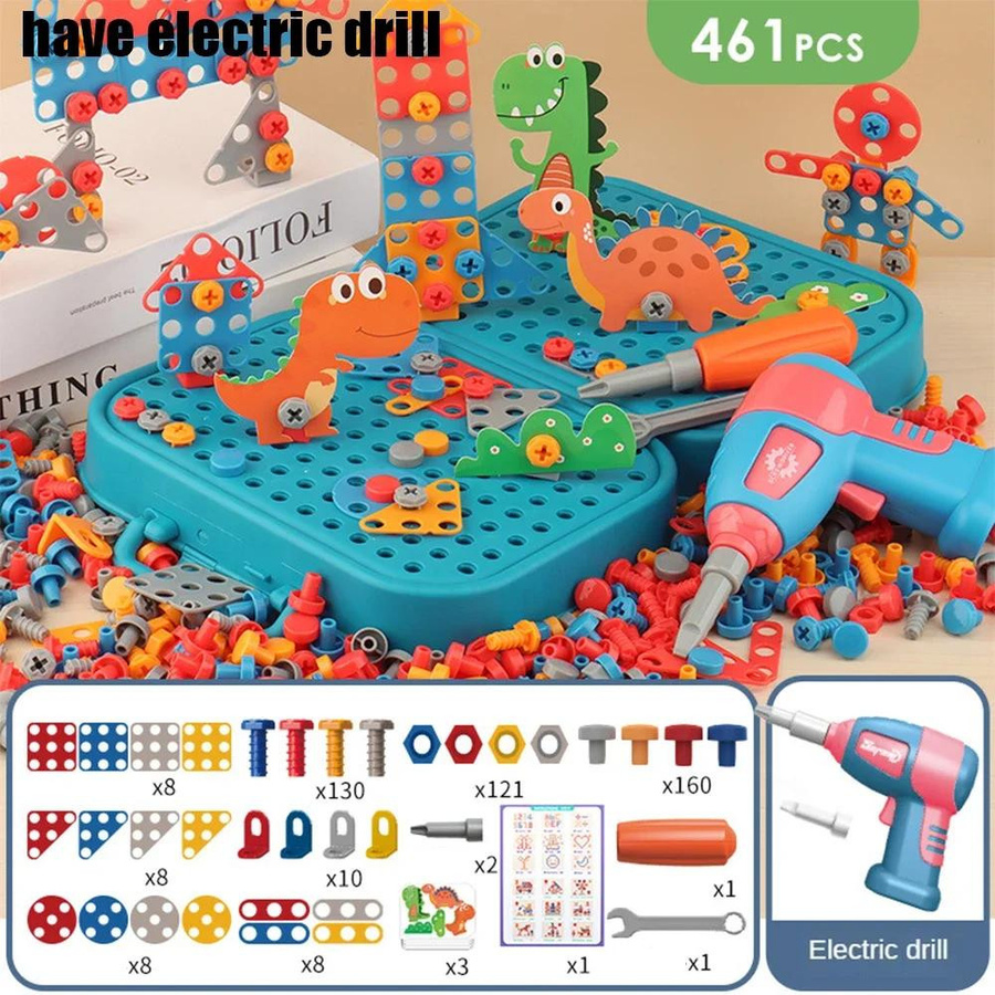 Yiran toy Werkzeugkasten Elektrische Bohrmaschine 3D Puzzle Spielzeug ab 3 Jahren - Bild 1