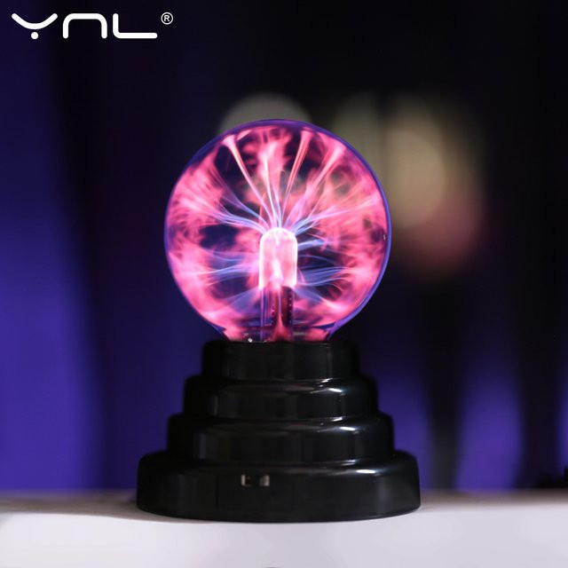 YNL Magische Kristall Plasma Ball Touch Lampe mit LED RGB Atmosphäre Nachtlicht in Schwarz und Transparent - Bild 1