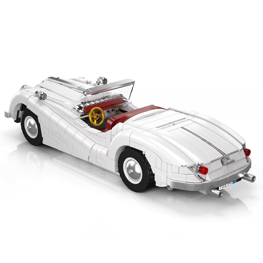 Mould King 10236 Cabrio Zweisitzer-Sportwagen Bausteine Set in Weiß - Bild 3