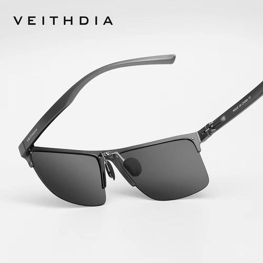 VEITHDIA VFA6632 Sonnenbrille, randlos, Aluminium, polarisiert, Unisex - Bild 3