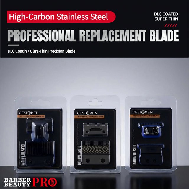 Professionelles Ersatz-T-Klingen-Set mit DLC-Beschichtung passend für JRL, MRD, GAMMA und SC All Hair Clipper Barber Trimmer - Bild 1