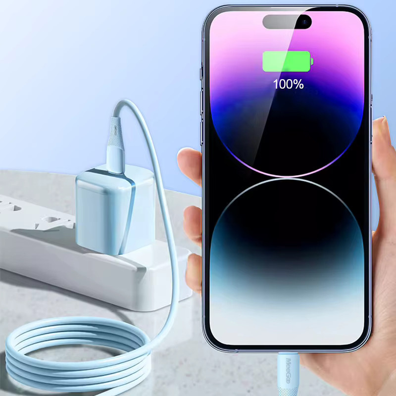 MeeGoo USB-Typ-C-Kabel in Lila mit 3 A Schnellladefunktion und USB-3.0-Datenübertragung - Bild 3