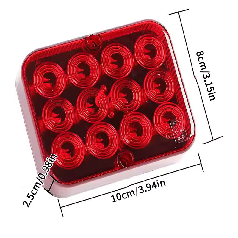 Wasserdichte 12V 24V LED Rückleuchten für Lkw Anhänger Boot und Caravan in Rot - Bild 5