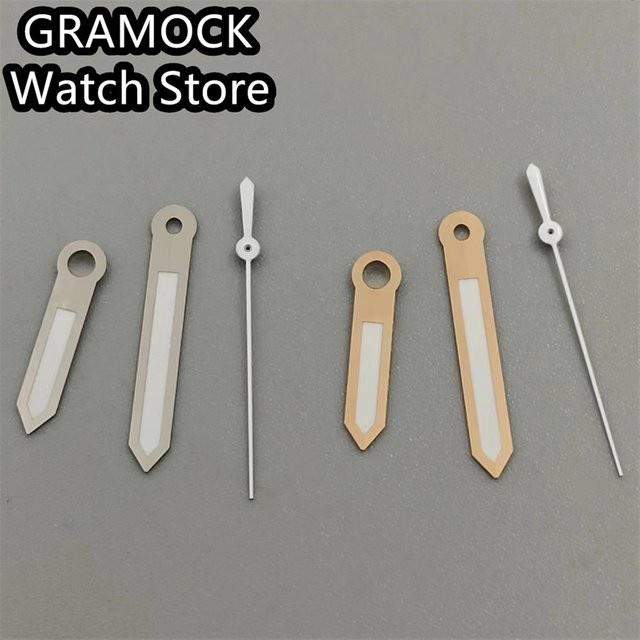 GRAMOCK Uhrzeiger, Silber Roségold, Grün, Leuchtzeiger, Unisex - Bild 1