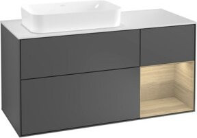 V&B Waschtischunterschrank Finion in Anthrazit, Breite: 120 cm, Tiefe: 50,1 cm, Höhe: 50,1 cm - Bild 1