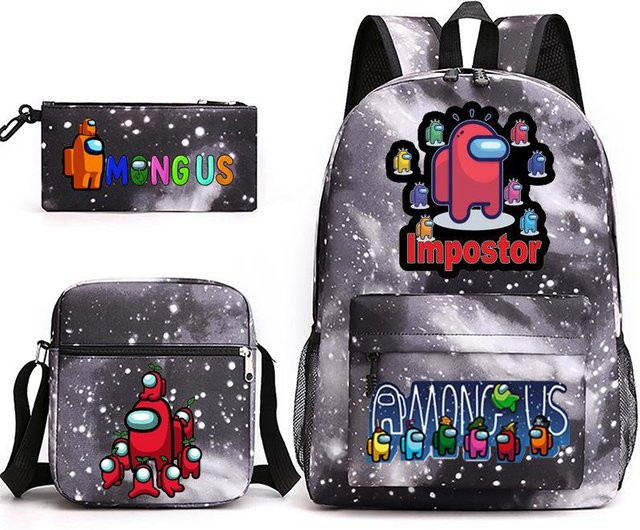3-teiliges Schulrucksack-Set für Schüler aus Oxford-Stoff mit Schultasche, Schultergurt und Federmäppchen in Multicolour - Bild 1
