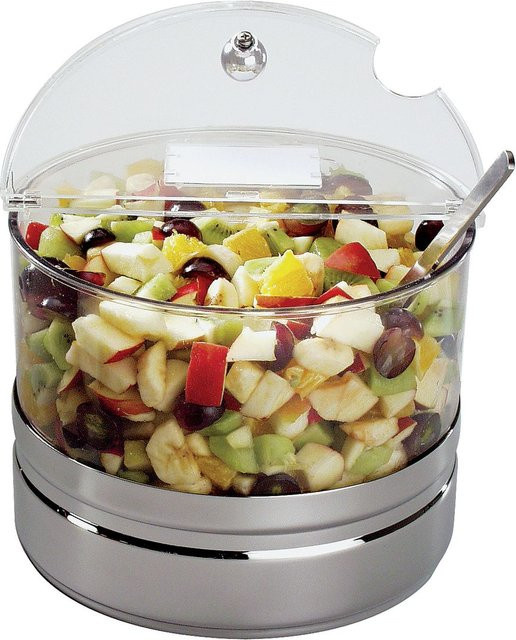 APS Kühlschale Maxi TOP FRESH mit Kühlakku, rund, silber/transparent, Volumen: 4000 ml, Durchmesser: 22 cm, Höhe: 18 cm - Bild 1