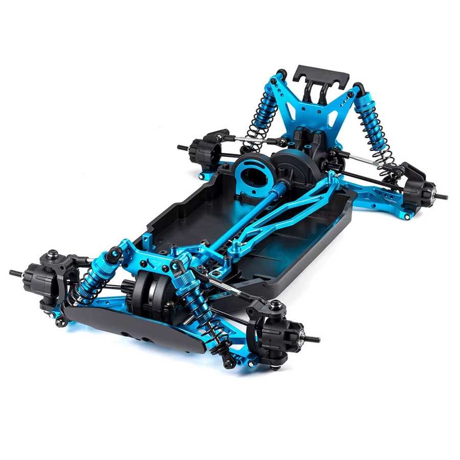TRINOOD RC Drift Car Chassis-Rahmenset, 1:10, Metall & Kunststoff, Blau - Bild 4