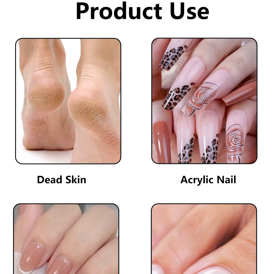 FUMOSIK 5in1 Nagelbohrer aus Wolframstahl, bunter Kegelfräser, Metallic - Bild 4