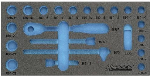 Hazet 2K-Weichschaum-Einlage 163-353L, Breite: 17,2 cm, Tiefe: 34,2 cm - Bild 1