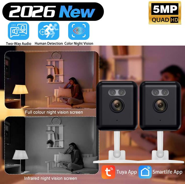 Tuya Smart Life Mini Kompaktkamera Outdoor WiFi Sicherheits-IP-Kamera mit 5MP und Personenerkennung - Bild 1