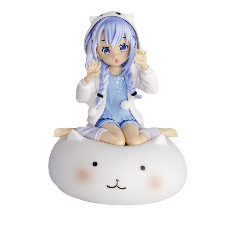 MIFEN Anime Figur Is the Order a Rabbit Kafuu Chino und Cocoa in Pyjama, Sitzende Actionfigur, Multicolor, Höhe: 21 cm - Bild 2