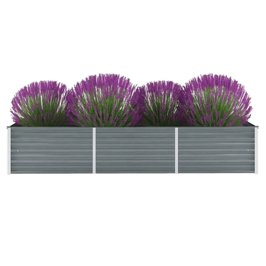 DELUKE Hochbeet OSKAR aus verzinktem Stahl in Grau, B/T/H: 240 x 80 x 45 cm - Bild 2
