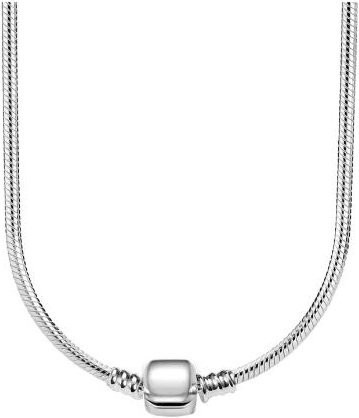 Halskette 925 Silber, Schlangenkette, Herz Anhänger, 45 cm, Damen - Bild 1