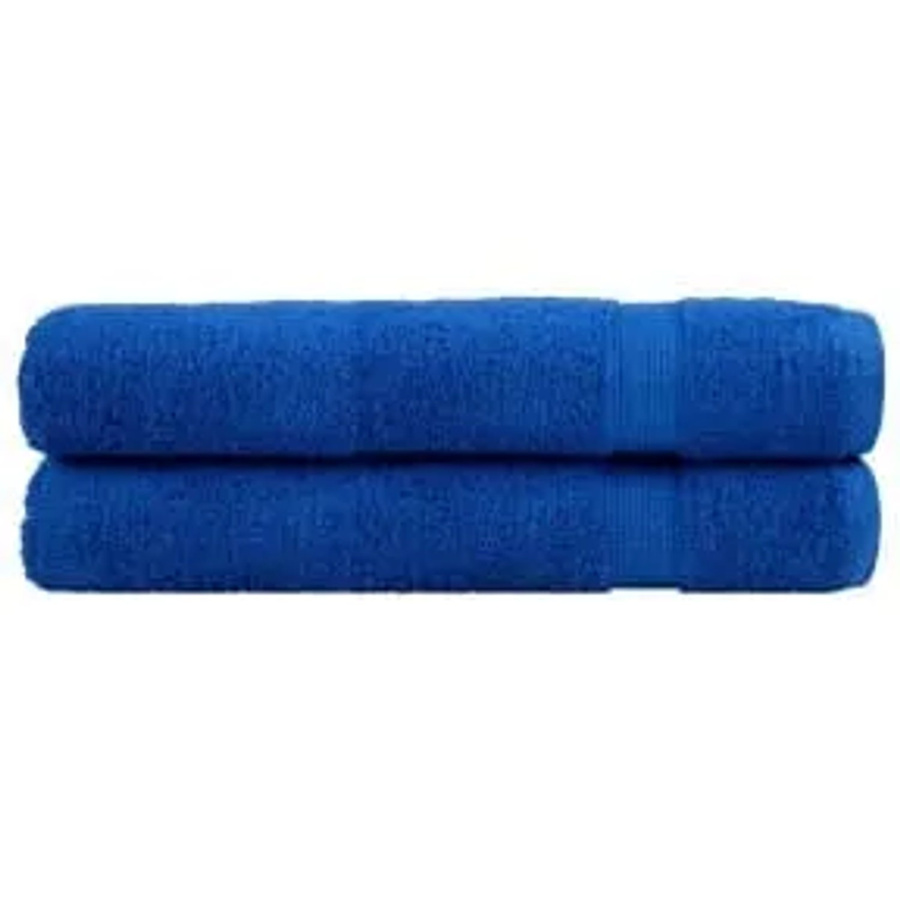 vidaXL Premium-Handtücher Set aus 100% Baumwolle, 2 Stück, Blau, 600 g/m2, B/H: 100 x 200 cm - Bild 2