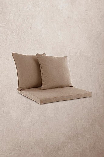 Jotex MENTON Kissen-Set Sessel in Beige mit abnehmbarem Bezug und Schaumstofffüllung - Bild 1