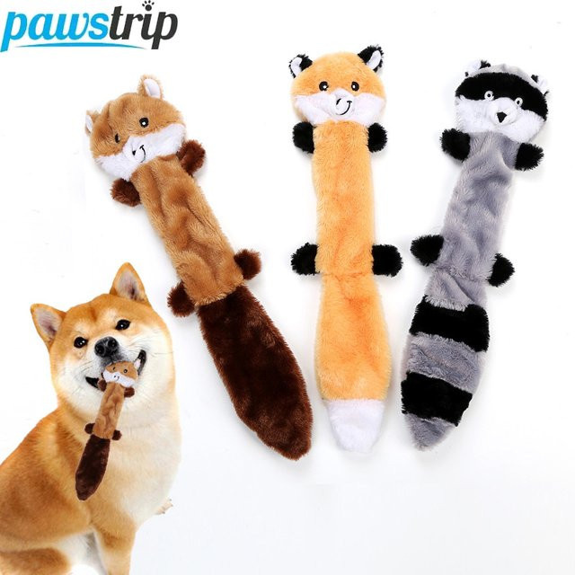 pawstrip Plüsch-Hundespielzeug, interaktives Tierförmiges Quietschspielzeug, bissresistentes Haustierspielzeug - Bild 1