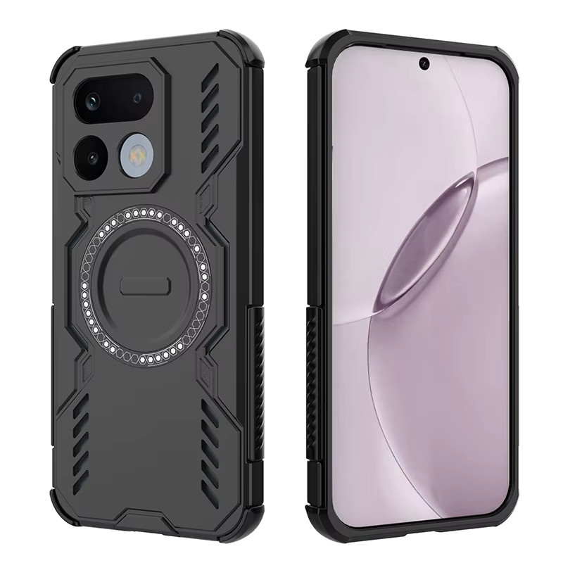Magnetische Handyhülle für Realme 5G in Schwarz und Blau mit Wärmeableitung und stoßfestem Schutz - Bild 5