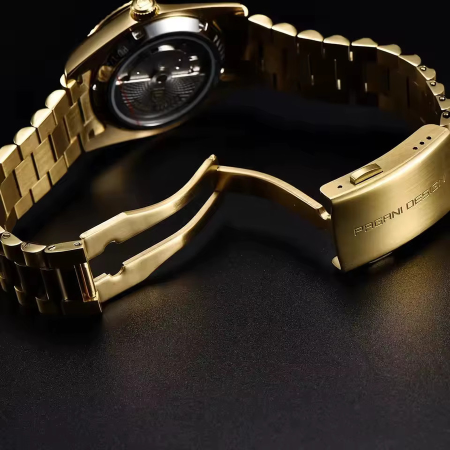 PAGANI DESIGN Armbanduhr, Edelstahl, Weiß, Herren, Mechanisch - Bild 2
