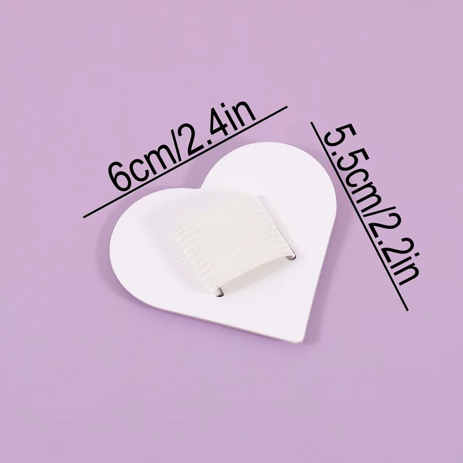 Selbstklebender Herz-Stiftclip-Halter aus Leder für Notebooks, Journal und Tablet-Hüllen - Bild 1