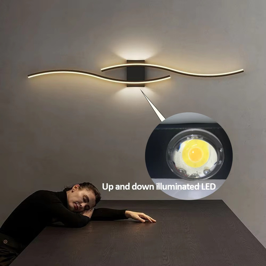 DARHYN LED Wandleuchte dimmbar wiederaufladbar mit Touch-Funktion in Schwarz - Bild 3