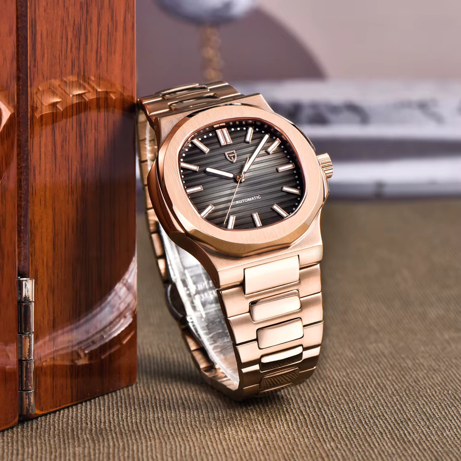 PAGANI DESIGN Armbanduhr Automatik, Edelstahl, Roségold, Herren - Bild 5