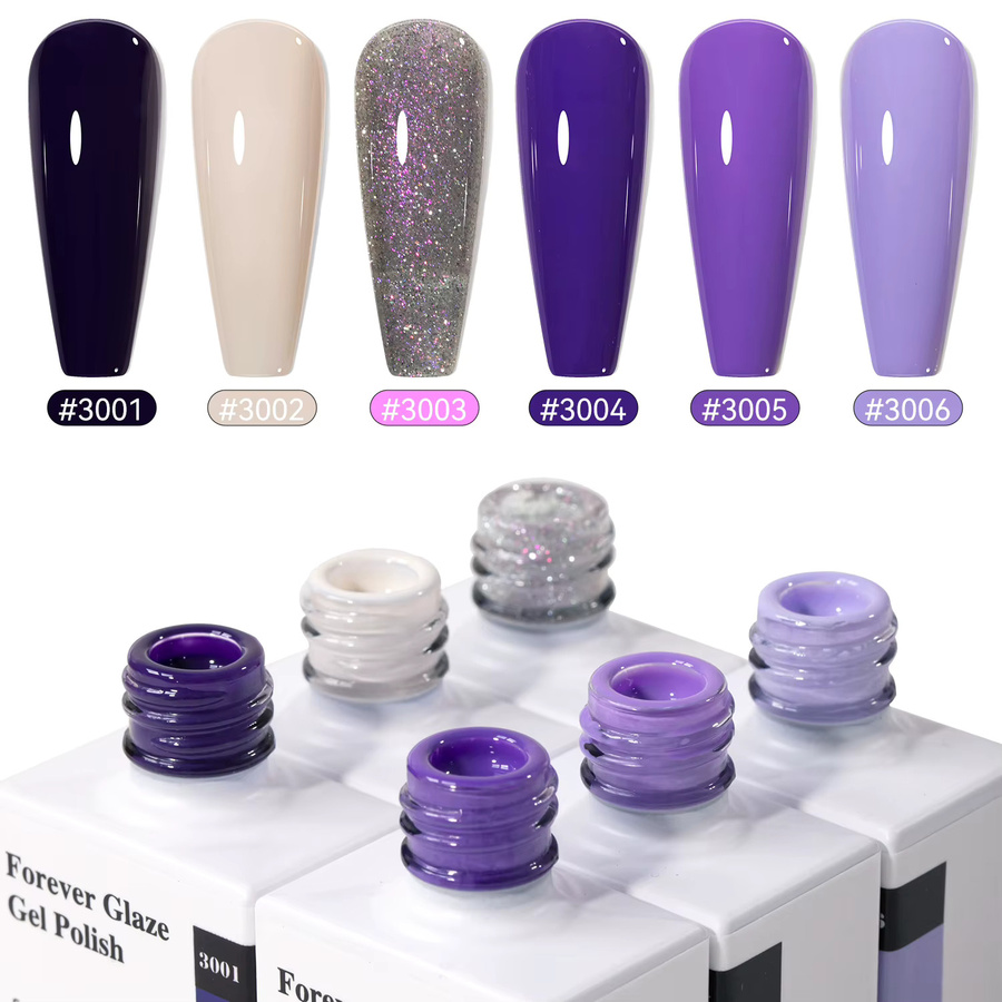 Vendeeni UV-Gel Nagellack-Set, 6 Farben, glänzend - Bild 2