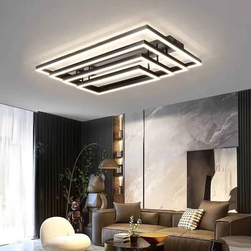 Moderne LED-Deckenleuchte DAMIASMIL in Schwarz und Weiß für Wohnzimmer, Esszimmer oder Schlafzimmer - Bild 4