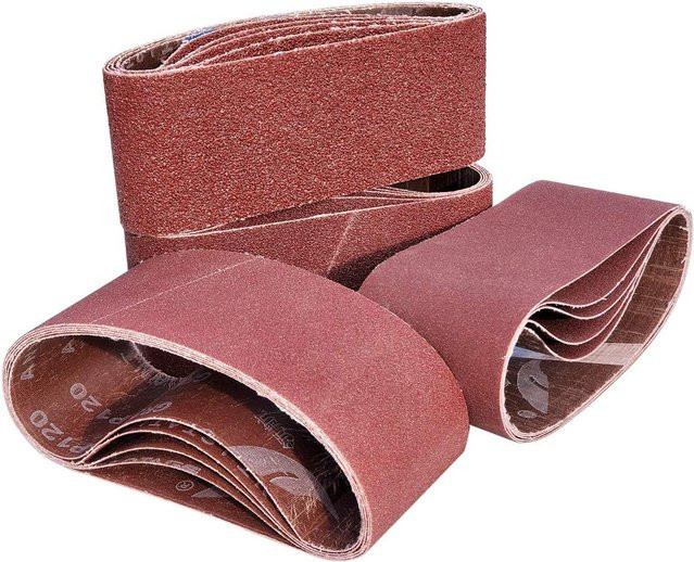 3 Stück Aluminiumoxid-Schleifbänder für Bandschleifer zum Schleifen von Holz, Metall und Farbe, Breite: 7,5 cm, Länge: 45,7 cm - Bild 1