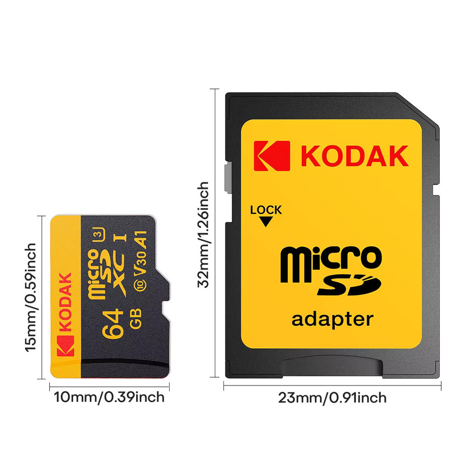 Kodak Micro SD Memory Card Class 10 U3 mit bis zu 100MB/s für 4K HD Aufnahmen - Bild 2