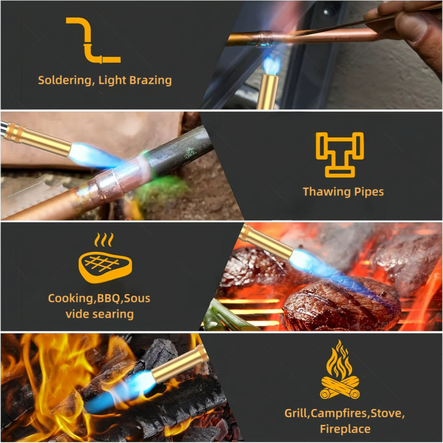 YDONGTLOGY Handheld Propan Fackel Kopf für MAPP Gas als Gas Brenner zum Schweißen, Löten und Härten - Bild 4
