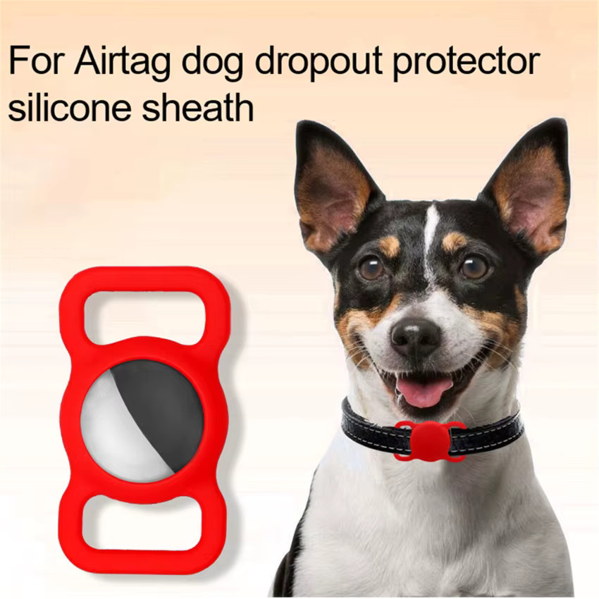 JCD Silikon Schutzhülle für Apple AirTags in Orange für Hund und Katze - Bild 4