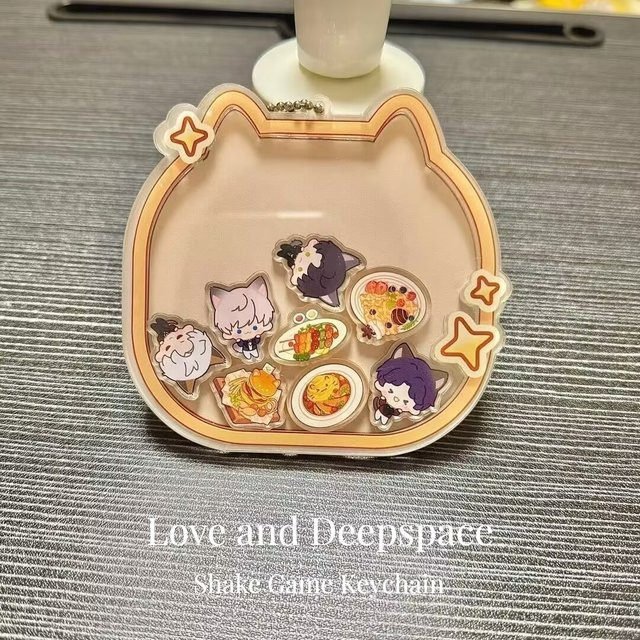 bilibili Liebe und Deepspace Shake Spiel Schlüsselanhänger, Katzenförmiger Acryl-Schlüsselanhänger, Zubehör - Bild 1