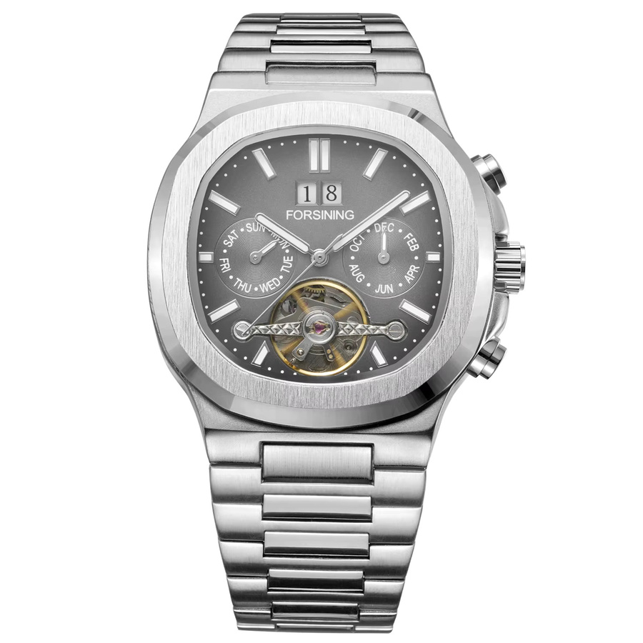 FORSINING Armbanduhr Automatik, Edelstahl, Blau, Herren - Bild 6