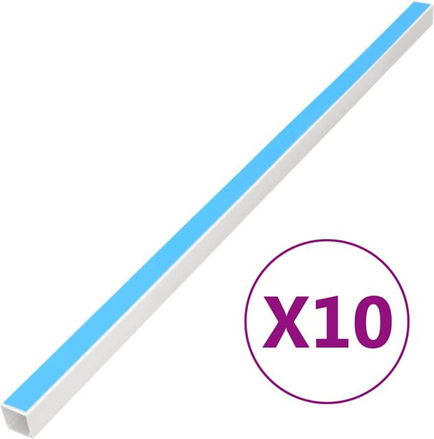vidaXL Selbstklebendes Installationsrohr aus PVC in Weiß, Länge: 10 m, Durchmesser: 10 mm - Bild 1