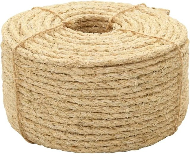 vidaXL Sisalseil aus Naturfasern in Beige, Durchmesser: 6 mm, Länge: 250 m - Bild 1
