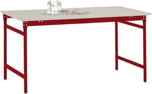 Manuflex Beistelltisch BASIS BB3021.3003 mit Melamin-Tischplatte in Rubinrot RAL 3003, B/T/H: 100 x 80 x 78 cm - Bild 1