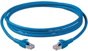 Corning Patchkabel Cat.6a S/FTP mit 2 x RJ45 Anschlüssen, Blau, Länge: 5,0 m - Bild 1