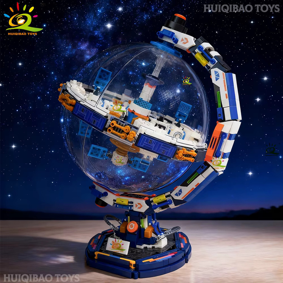HUIQIBAO Raumstation Transparent Globus Astronomie Modell Bausteine - Bild 3